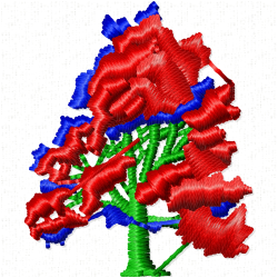 Flowers And Tree Embroidery Design 3